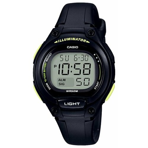 Наручные часы CASIO Collection LW-203-1B, черный, серебряный