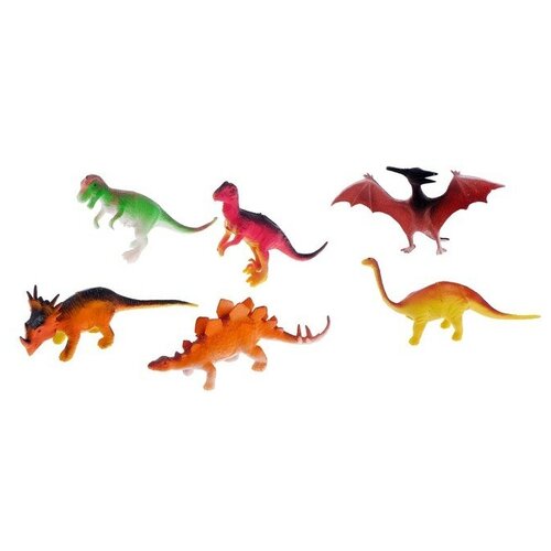 Набор животных «Динозавры», 6 фигурок набор фигурок динозавры конструктор