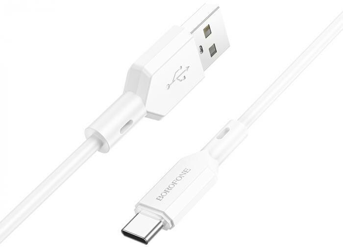 Кабель USB BOROFONE BX70 для Type-C, 3.0A, длина 1м, белый