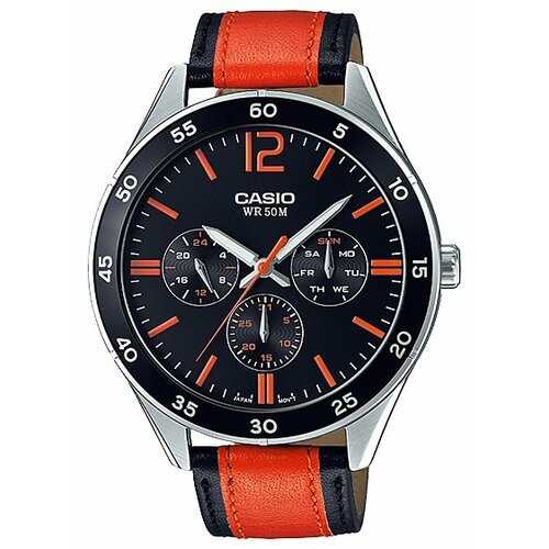 Наручные часы CASIO Collection MTP-E310L-1A2VDF, черный, красный наручные часы casio collection mtp 1335d 1a2 черный