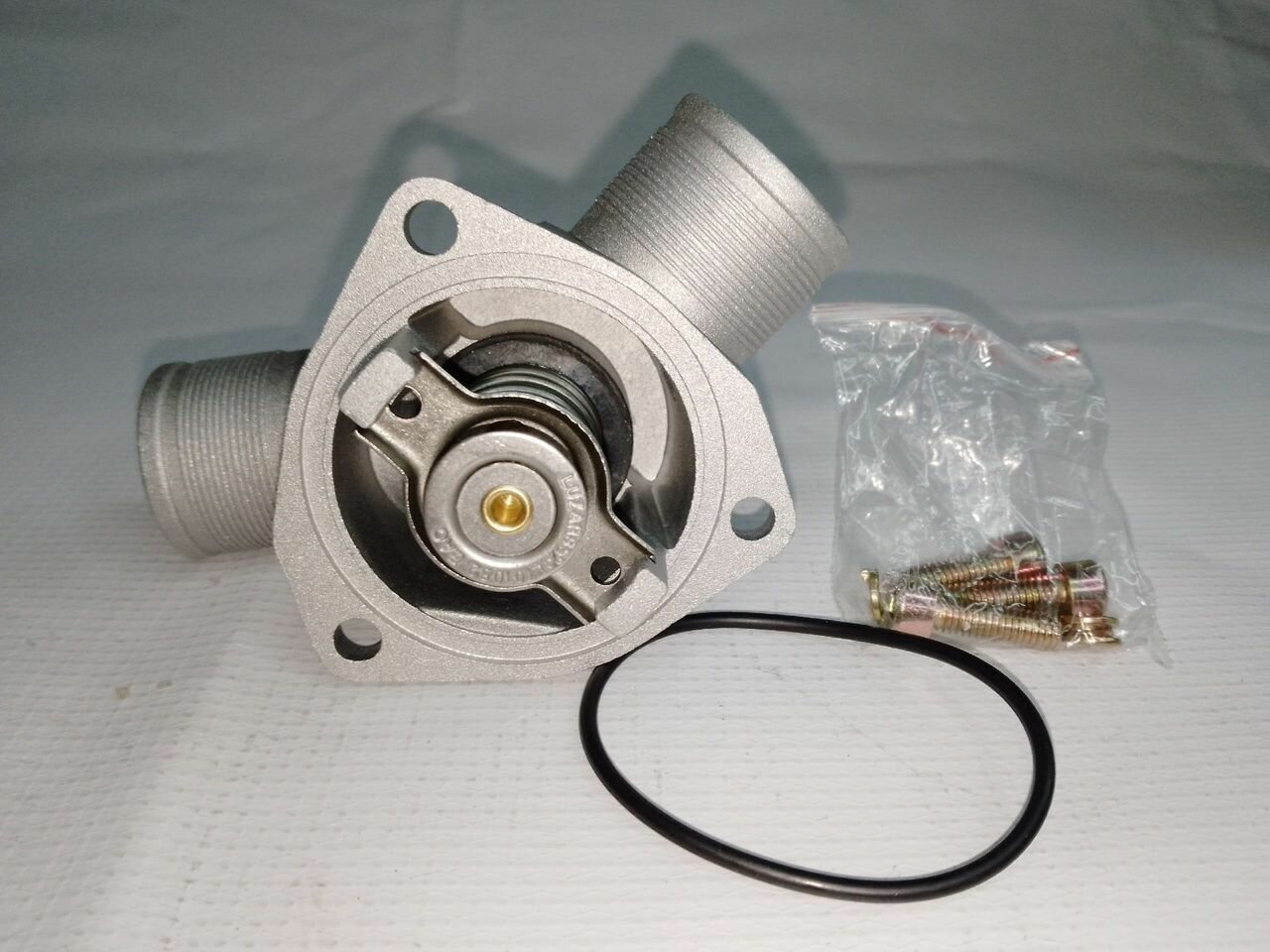 Термостат для автомобилей 21082 (инж. с 2003) (с алюминиевым корпусом, обрезиненный клапан) LUZAR - фото №8