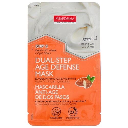 фото Гель + Маска Purederm Dual Step Age Defense Mask 10 г