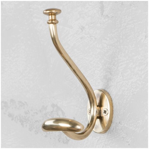 Настенный двухрожковый крючок-вешалка Single Hook Antique Gold