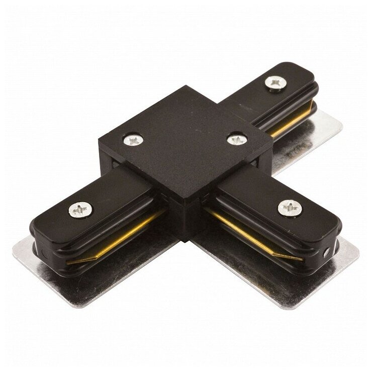 Соединитель с токопроводом T-образный для треков Arte Lamp Track Accessories A140006 Цвет арматуры черный