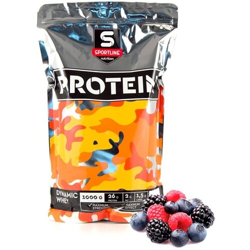 Протеин Sportline Nutrition Dynamic Whey Protein, 1000 гр., лесные ягоды