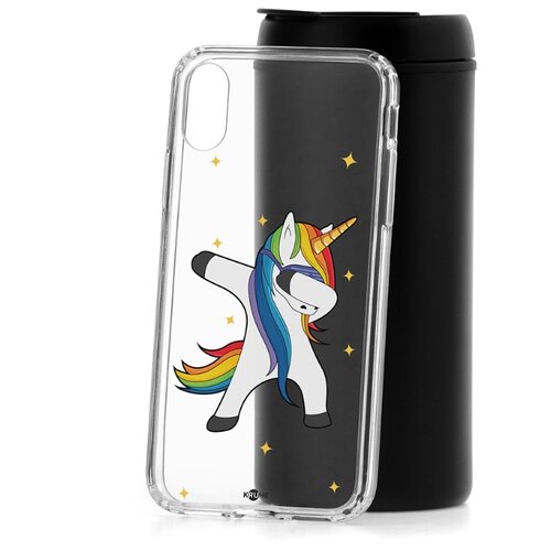 фото Чехол на ip x kruche print единорожка