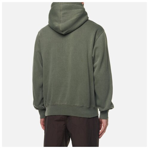 фото Мужская толстовка thisisneverthat arch-logo hoodie оливковый, размер m