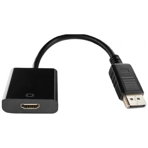 Переходник DisplayPort - HDMI, М/F, 0.1 м, Cablexpert, чер, A-DPM-HDMIF-002 переходник hdmi displayport gembird a dpm hdmif 002 круглый черный