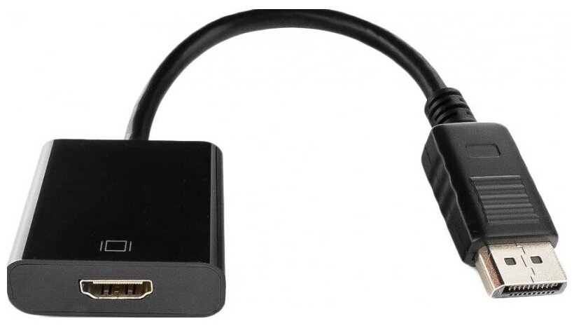 Переходник DisplayPort - HDMI, М/F, 0.1 м, Cablexpert, чер, A-DPM-HDMIF-002 1409420