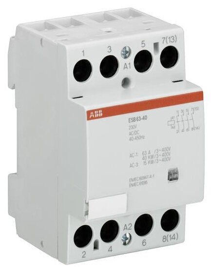 Контактор модульный ESB-63-30(63A AC1) катушка 400В AC/DC GHE3691502R0007