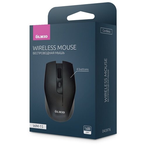 Беспроводная мышь Olmio WM-15 черная 45400₽