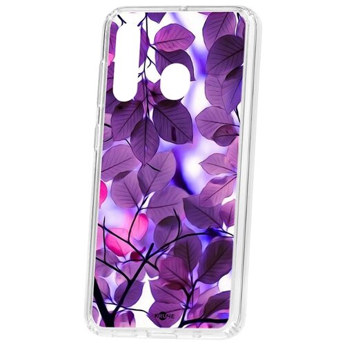 фото Чехол на samsung galaxy a60 2019 kruche print purple leaves