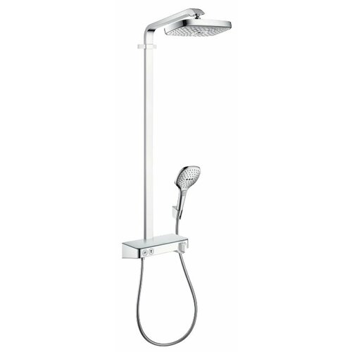 Душевая стойка hansgrohe Raindance Select E 300 2jet Showerpipe 27126000, хром хром 1600 мм душевая стойка hansgrohe raindance select s 300 showerpipe 27114000 хром хром 1600 мм