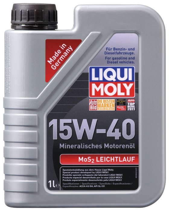 Полусинтетическое моторное масло LIQUI MOLY MoS2 Leichtlauf 15W-40