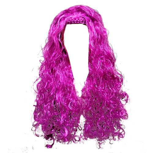 Парик карнавальный кудряшки на ободке цвет сиреневый парик карнавальный кудряшки на ободке цвет брюнетка