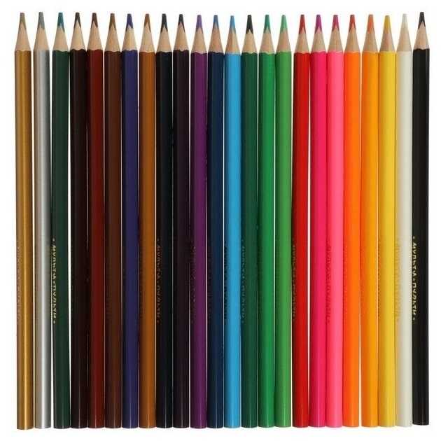 Набор карандашей Мульти-Пульти Енот в космосе двусторонние 24 цвета 12шт - фото №11