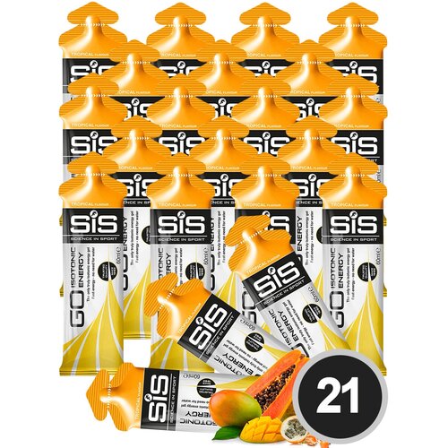 Гель питьевой SCIENCE IN SPORT (SiS) GO Isotonic Energy Gels 21 x 60 мл, Тропик гель питьевой science in sport sis go energy electrolyte gels 6 x 60 мл электролит малина