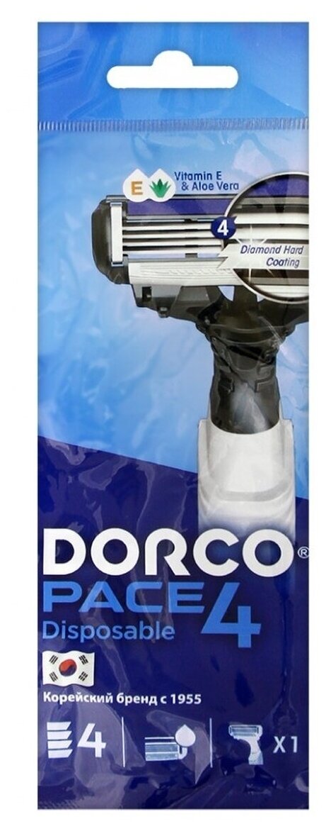 Dorco Станок для бритья мужской Pace 4 Disposable одноразовый FRA100