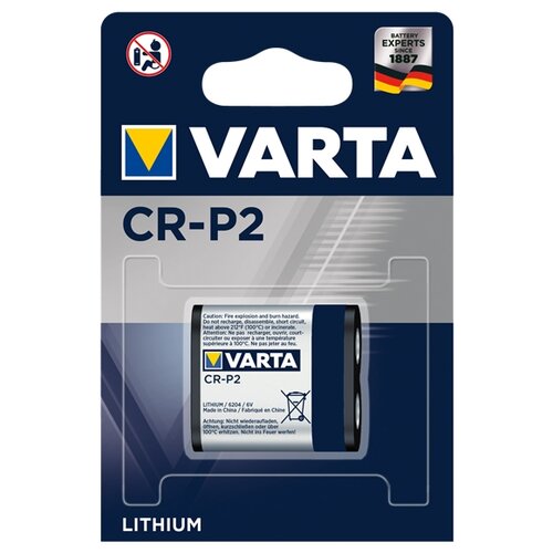 Батарейка VARTA CR-P2, в упаковке: 1 шт. батарейка cr p2 6в литиевая gp в блистере 1 шт
