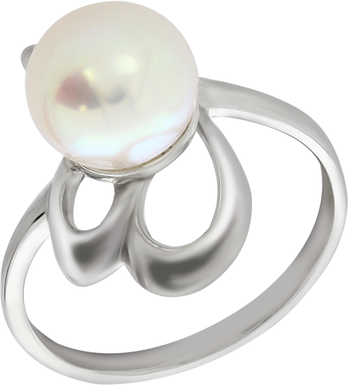 Кольцо Diamant online, серебро, 925 проба, жемчуг, размер 17