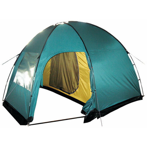 палатка трекинговая четырёхместная tramp rock 4 v2 зеленый Палатка кемпинговая четырёхместная Tramp BELL 4 V2, зеленый