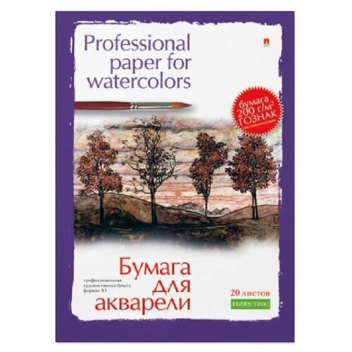 Папка для рисования акварелью Альт А3 20 листов (обложка в ассортименте)