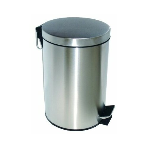 Урна с педалью 12л хром металл