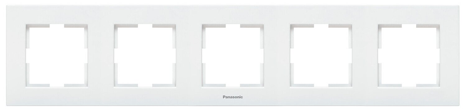 Рамка Panasonic Karre Plus WKTF08052WH-RU 5x горизонтальный монтаж пластик белый (упак.:1шт)