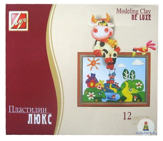 Пластилин "Люкс" (12 цветов) (14С 1035-08) - фото №5