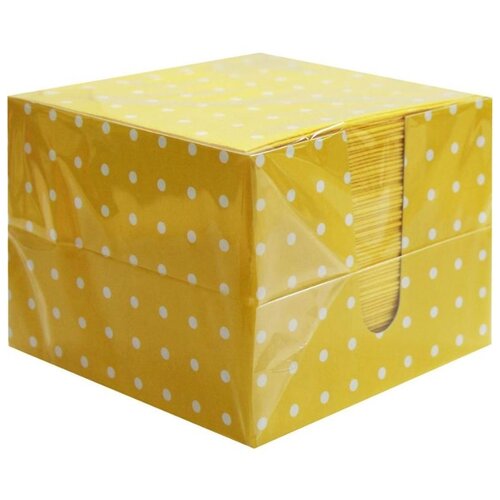 Салфетки бумажные Перышко 24x24 см желтые 2-слойные 85 штук в упаковке 847542
