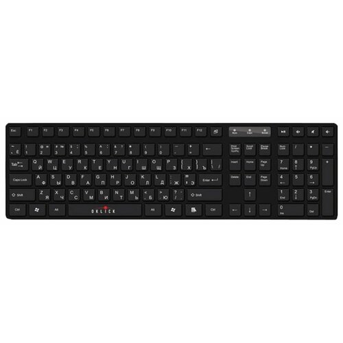 Клавиатура Оклик 570M черный USB slim Multimedia 116000₽