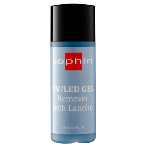 Sophin Жидкость UV/LED для снятия гель-лака с ланолином 100 мл sophin active formula жидкость для снятия лака с витаминами е в5 100 мл