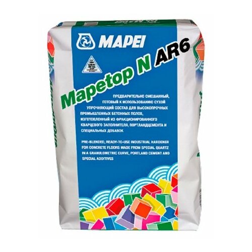 Упрочнитель для Бетонных Полов Mapei Mapetop N AR6 Grey 25кг Серый с Интенсивной Нагрузкой