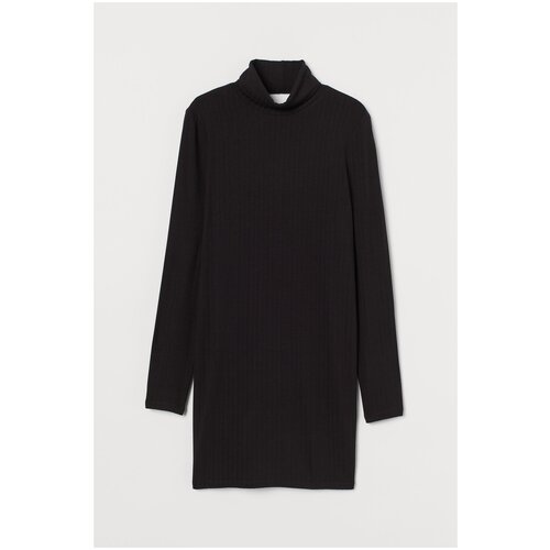 Платье H&M, вискоза, открытая спина, размер XL, черный
