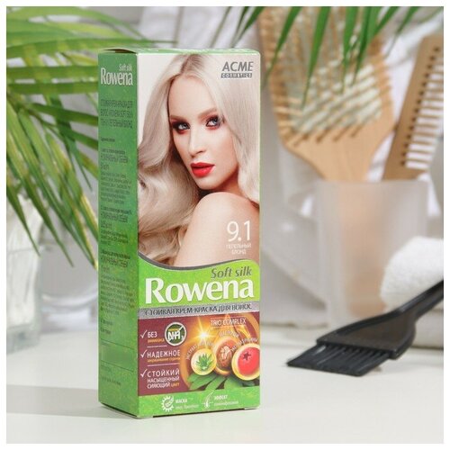 Rowena Soft Silk Крем-краска для волос Rowena Soft Silk 9.1 пепельный блонд, 135 мл