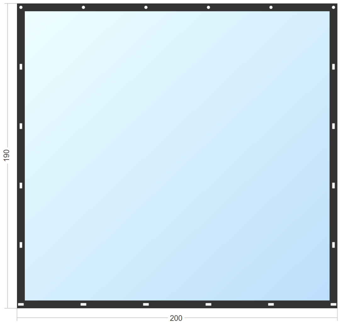 Мягкое окно Софтокна 200х190 см съемное, Скоба-ремешок, Прозрачная пленка 0,7мм, Черная окантовка, Комплект для установки - фотография № 3