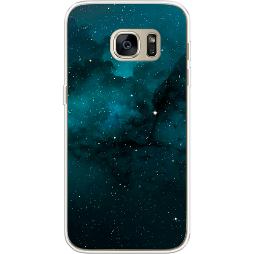 Силиконовый чехол на Samsung Galaxy S7 / Самсунг Галакси С 7 Синий космос пластиковый чехол космос на samsung galaxy s7 самсунг галакси с 7
