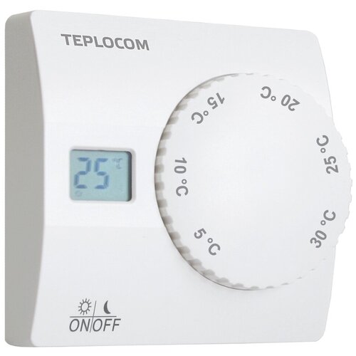 Терморегулятор TEPLOCOM TS-2AA/8A белый термостат комнатный teplocom ts 2aa 3a rf