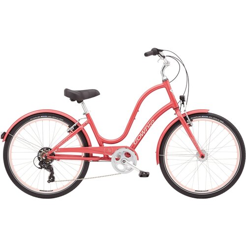 фото Женский велосипед electra townie 7d eq step-thru, год 2022, ростовка 18, цвет красный