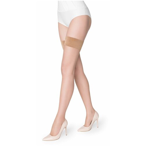 фото Чулки marilyn exclusive make-up hold-ups, 10 den, бежевый