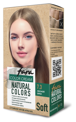 Стойкая крем-краска для волос Fara Natural Colors Soft тон 307 Лесной орех 7.3