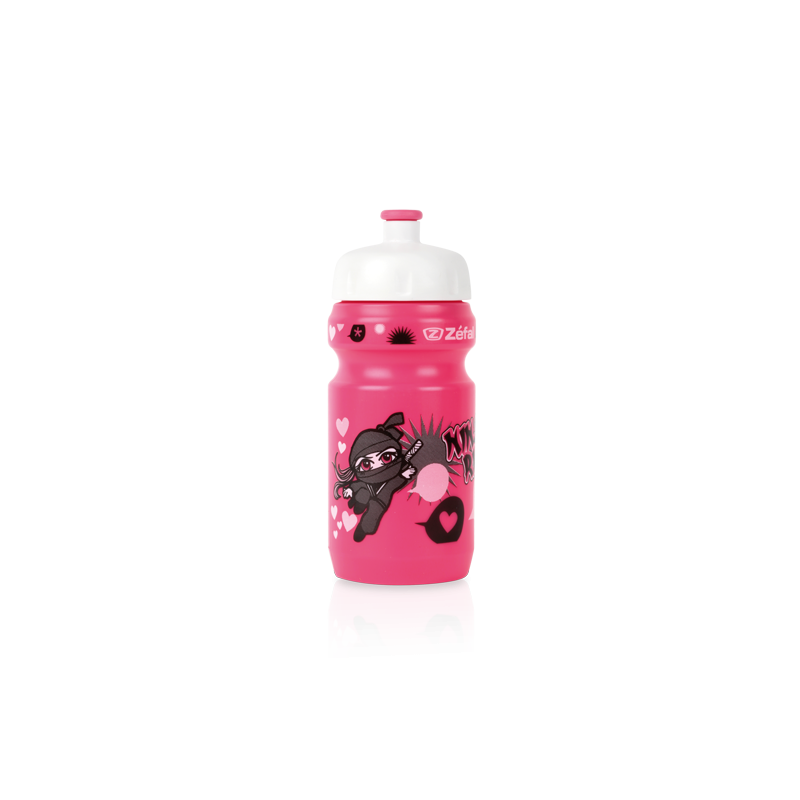 Бутылка велосипедная герметичная Ninja с пластиковым креплением на раму 350 мл/Zefal (Pink)