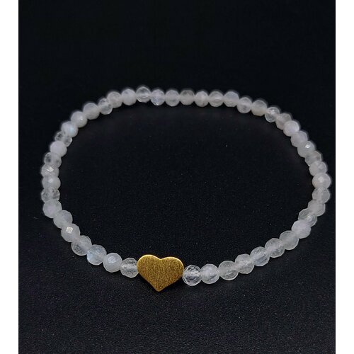 фото Браслет ok, лунный камень, 1 шт., размер 16 см, золотой, белый