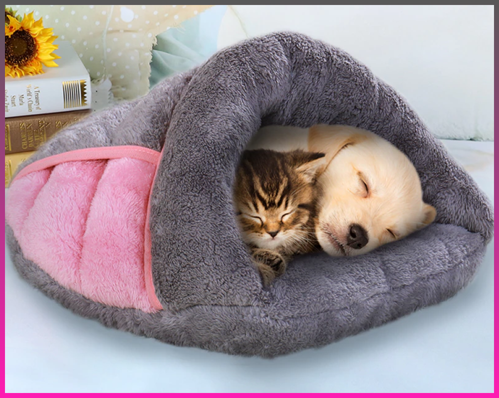 Теплая кровать "пещера" для кошек и собак - фотография № 8
