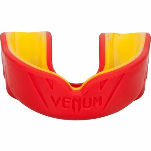 Боксерская капа взрослая, спортивная, защитная для зубов Venum Challenger - Red/Yellow боксерская капа взрослая спортивная защитная для зубов venum challenger black khaki