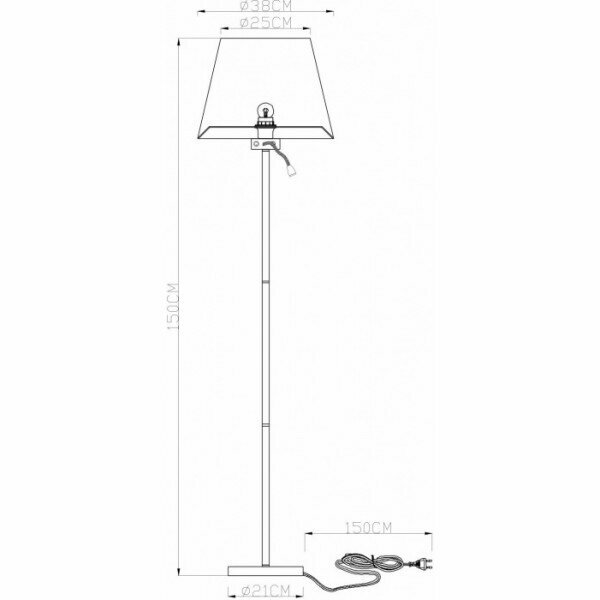 Торшер Arte Lamp Elba A2581PN-2AB - фото №14