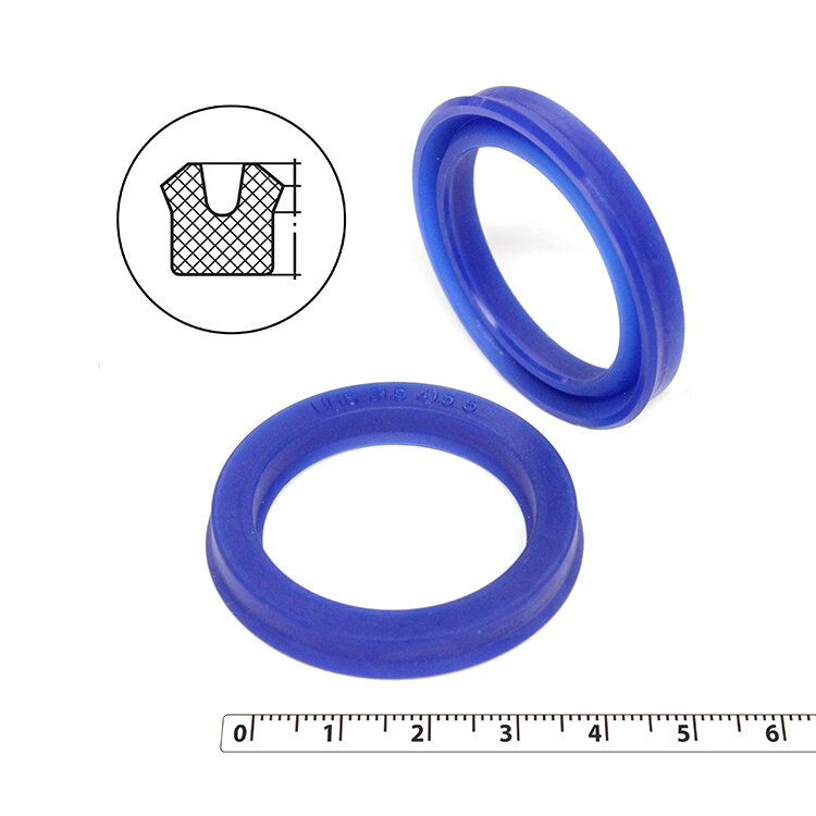 Манжета гидравлическая 31.5х41.5х6 (манжета цилиндра 41.5*31.5*6) тип UN PU (полиуретан) (упаковка 2 шт.)