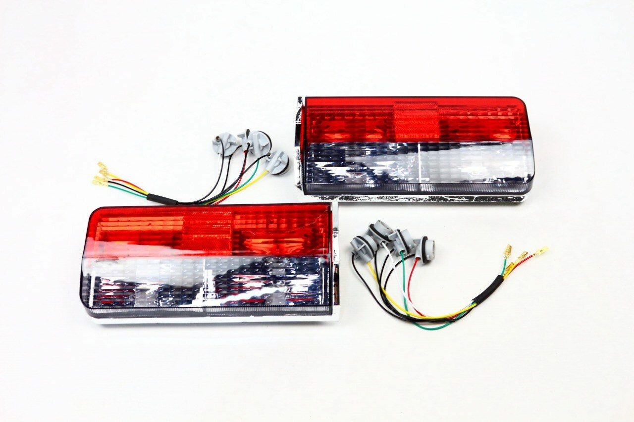 Задние фонари ВАЗ 2106 Хрусталики Полоса Простые на патронах красно-тонированные