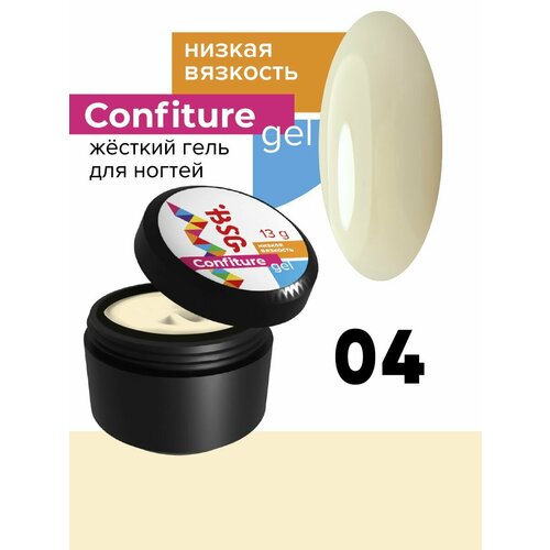 BSG жёсткий гель для наращивания CONFITURE №04 низкая вязкость - молочно-персиковый (13 Г)