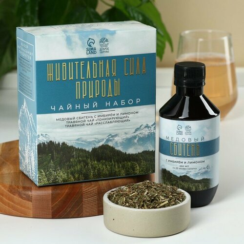 Доброе здоровье Набор «Живительная сила природы»: сбитень 250 мл, чай травяной 100 г (2 шт. х 50 г).